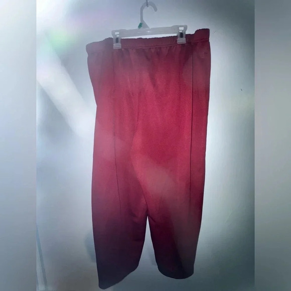 BLAIR women’s Plus Size Cropped Pleated Burnt Red Pull-On Pants Size 18WP career - Picture 2 of 6
